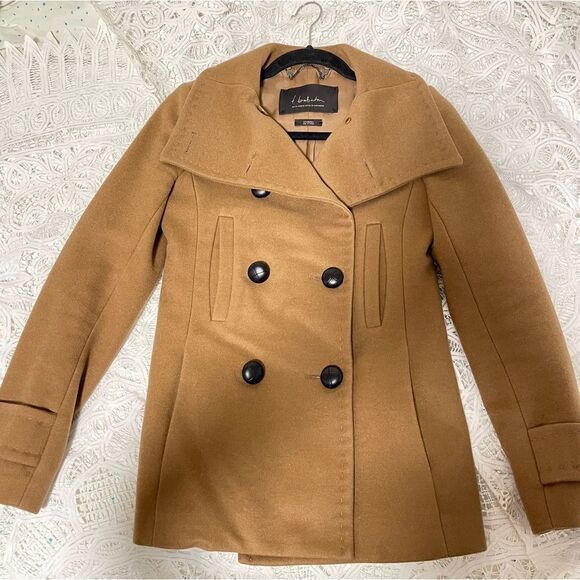 Aritzia Camel Double-Breasted Leather Jacket - Picture 5 of 14